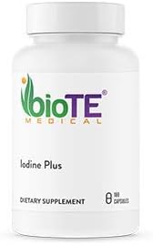 bioTE - BioTE Medical – Iodine PLUS 12.5 mg, 180 Cápsulas Vegetais | Saúde da Tireoide | Suplemento de Iodo