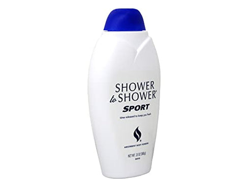 Shower To Shower - Pó Corporal Absorvente Esportivo, Frascos de 13-Ounce (Pack com 4)