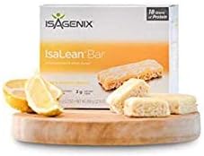 Barras IsaLean Limão Paixão Crocante 10 unid., 65g Deliciosa Alternativa de Refeição com Baixo Índice Glicêmico - Isagenix
