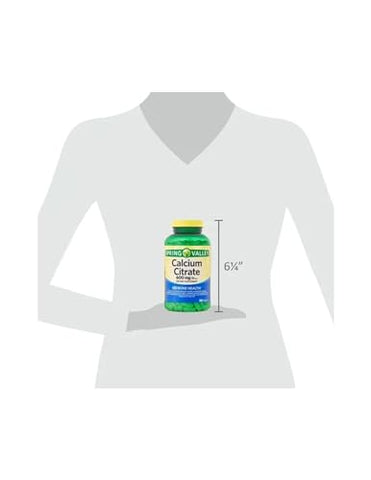 STS Home - Spring Valley Citrato de Cálcio 600 mg, 300 Comprimidos – Fortalecimento Ósseo