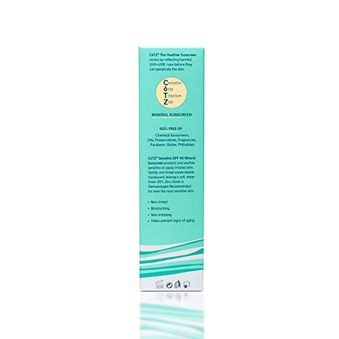 Protetor Solar Mineral COTZ Sensitive FPS 40 Amplo Espectro 100g