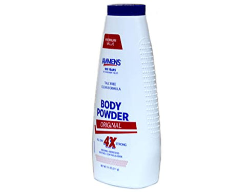 GRATINO - Ammens Original Powder – Fórmula Livre de Talco, 11 Onças Cada (Pacote Econômico com 3) – Marca Ammens