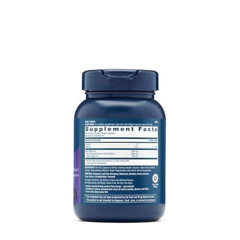 Triple Strength DHA 1000 Mini – 90 Mini Softgels para Saúde das Articulações, Pele, Olhos e Coração - GNC
