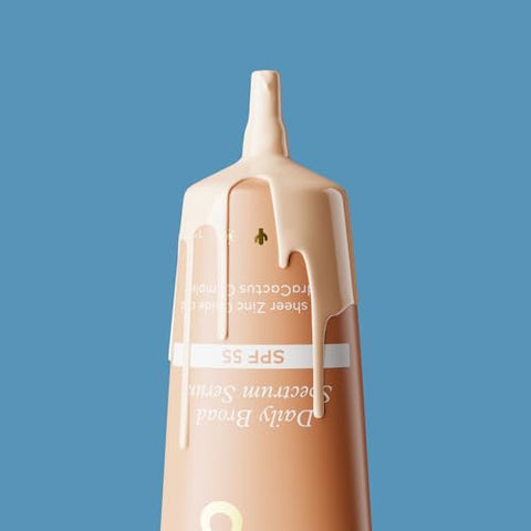 Solardrops SPF 55 – Serum Solar Diário Mineral para Pele Sensível, Defesa Leve contra Rugas, Fórmula Não Comedogênica de Óxido de Zinco com UVA - Onekind