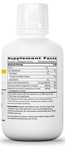Cálcio Magnésio Líquido (2:1) – Formas Minerais Bioabsorvíveis – Sabor Laranja Baunilha – 473 ml - Integrative Therapeutics