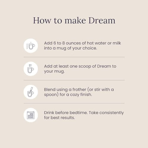 Dream Sleep Powder | Ingredientes Naturais | L-Theanina | Magnésio | Suplemento para Suporte Calmo | Sem Glúten, Vegano, Não-OGM, Sem Açúcar Adicionado, Keto, Sem Laticínios | 100g - Beam