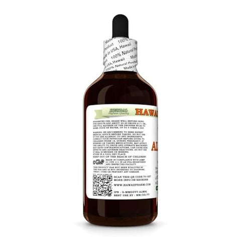 Extrato Líquido de Alfafa Orgânica, Glicerito de Folha Seca de Alfafa (Medicago Sativa) Hawaii Pharm, Suplemento Herbal Natural 120 ml