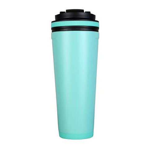 Garrafa Agitadora em Aço Inoxidável | 36oz, Menta | Mantém-se Gelada por 30 Horas | Copo Isolado com Agitador de Rosca | Copo Agitador sem Odor para Shakes de Proteína, Água - Ice Shaker