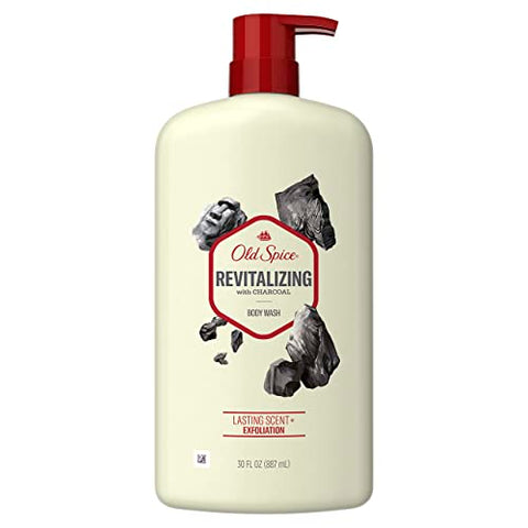 Gel de Banho Revitalizante com Carvão Ativado, 30 ml (Pacote com 4) - Old Spice