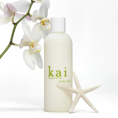 Kai Body Wash 8 fl oz – Espuma de banho com vitamina E, extratos de pepino e confrei, fragrância exclusiva deliciosamente fresca. Vegano e livre de crueldade