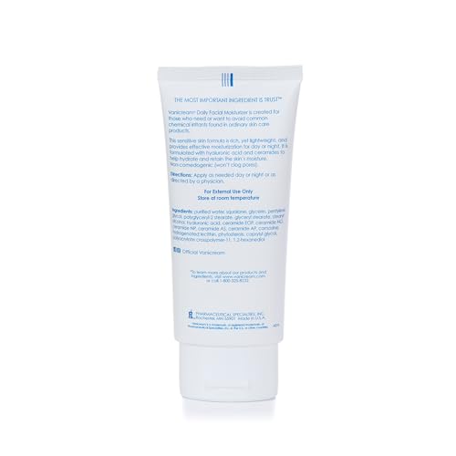 Hidratante Facial Diário com Ceramidas e Ácido Hialurônico – Fórmula sem Irritantes Comuns para Peles Sensíveis, 90 ml (1 unidade) - Vanicream
