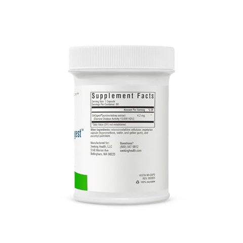 Histamine Digest da Seeking Health – Bloqueador de Histamina, Suplemento Enzimático DAO para Intolerância Alimentar à Histamina, Suporte à Saúde Digestiva, Estômago Sensível, Vegetariano (90 cápsulas)