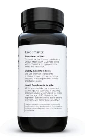 SMARTERNUTRITION - Smarter Magnesium Multi-Active – 4 Formas de Magnésio, Glicinato, Citrato, Malato e Bisglicinato – Sem Efeito Laxativo (30 Porções)