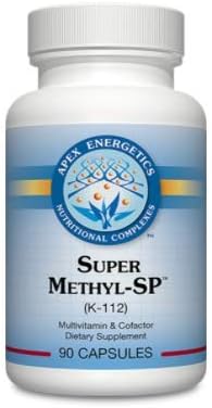 Kleantoolz - Apex Energetics Super Methyl-SP 90ct – Suporte para Reações de Metilação, Importante para o Metabolismo da Homocisteína, com Nutrientes Específicos