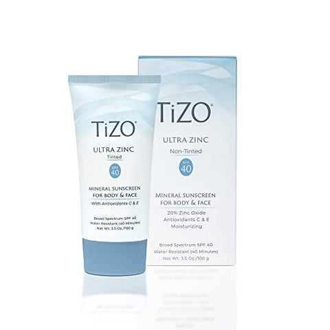 Protetor Solar TIZO Ultra Zinc Facial e Corporal com Tonalizante SPF 40, 100g