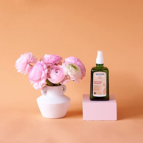 Óleo de Massagem para Estrias na Gravidez Weleda, 100ml, Rico em Óleos de Amêndoas Doces, Jojoba e Arnica, com Vitamina E