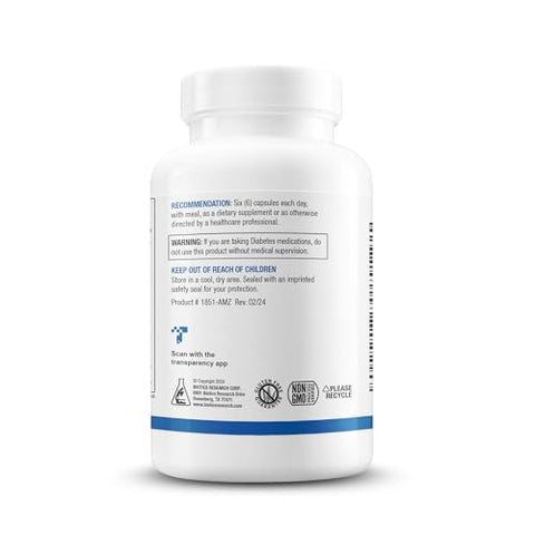 GlucoBalance – Suporte para Saúde Metabólica, Cromo, Vanádio, Lcarnitina 180 Cápsulas - Biotics Research