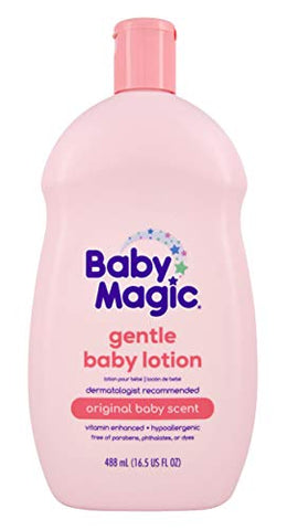 Baby Magic - Loção Suave para Bebês Baby Magic | 16,5 fl oz (Pack com 6) | Vitaminas | 495 ml (Pack com 6) |