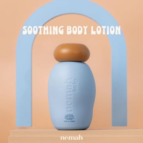 Nemah - Nēmah Loção para Bebês Recém-Nascidos – Loção Calmante para Pele Sensível, Hidratante para Banho do Bebê, Loção Corporal Orgânica para Bebês, Aloe Vera Ativadora, Camomila Actismart