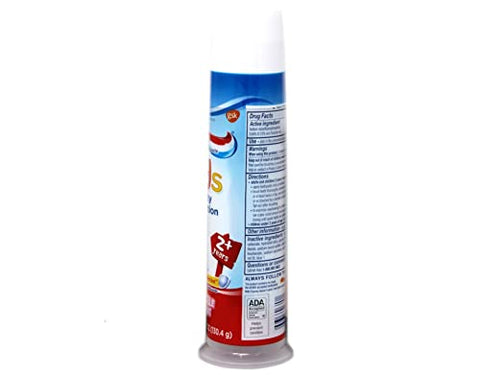 Kids Pump Pasta de Dente com Flúor Bubble Mint, Proteção contra Cáries, 4,6 onças (embalagem com 2 unidades) - Aquafresh