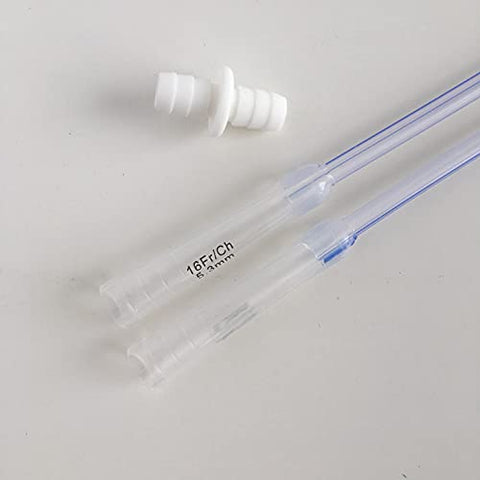 Purelife Enema - Purelife Tubos de Silicone para Enemas – 2 Unidades – Conector de Silicone Grátis – 16″ x 18FR – para Inserção Mais Profunda – Embalagem Individualmente Lacrada