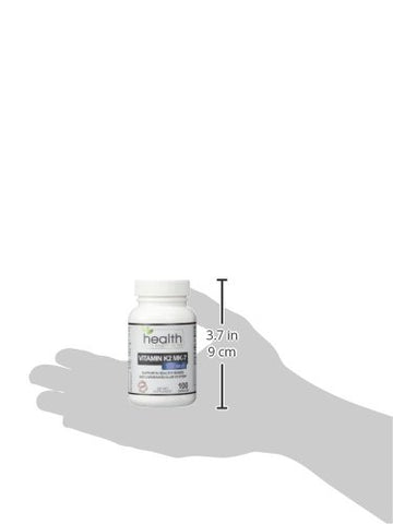 Vitamina K2 MK7 150mcg Health As It Ought To Be | Com Vitamina D | Livre de Soja | Testado para Pureza e Potência | 100 Cápsulas