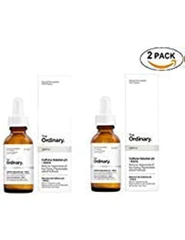 THE ORDINARY - Solução de Cafeína 5%% EGCG The Ordinary (30ml): Reduz a Aparência de Pigmentação e Inchaço no Contorno dos Olhos – Pacote com 2 Unidades