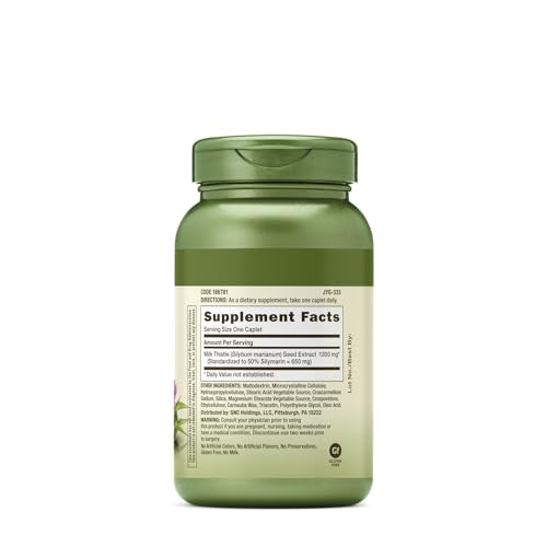 Herbal Plus Cardo Mariano 1300mg | Suporte à Função Saudável do Fígado | Vegetariano | 120 Comprimidos - GNC