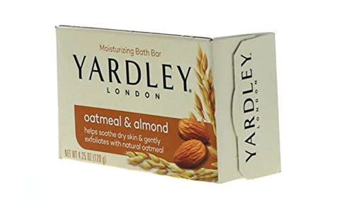 London Sabonete de Banho Hidratante Natural de Aveia e Amêndoa, 120g (Pack com 12 unidades) - Yardley