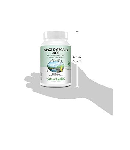 Maxi Health - Suplemento Ômega 3 – Óleo de Peixe Ômega-3 2000mg – Fonte Natural de EPA – Marca Omega