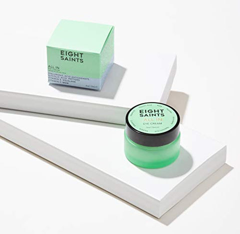 Skin Care Creme para os Olhos All In, Natural e Orgânico, Anti-Envelhecimento, Reduz Inchaço, Rugas e Bolsas Sob os Olhos, Tratamento para Olheiras, 15g - Eight Saints
