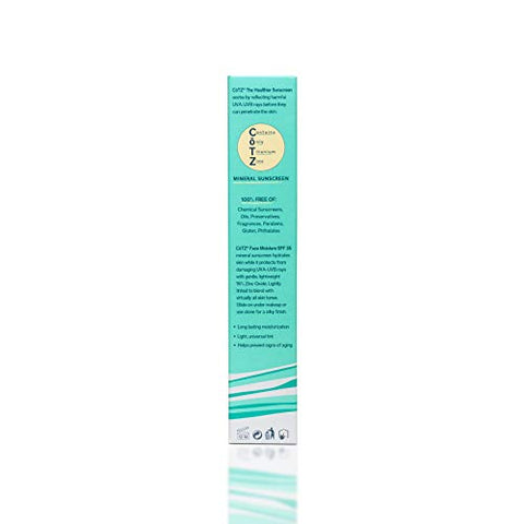 CoTZ Protetor Solar Mineral Levemente Tonalizado para o Rosto SPF 35; 42.5g