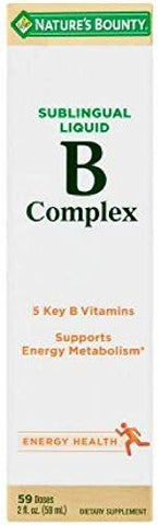 Nature's Bounty - Nature’s Bounty Complexo de Vitamina B Líquido Sublingual, 60 ml (Pacote com 2)