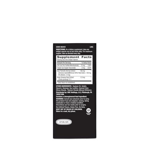 Fórmula Ultra Saw Palmetto para Homens – Saúde Masculina – 60 Cápsulas - GNC