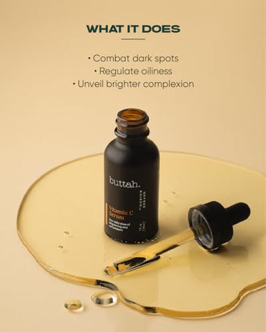 buttah. by Dorion Renaud - Buttah Skin Serum Vitamina C 30mL – Rosto – Vitamina E – Ácido Ferúlico – Chá Verde