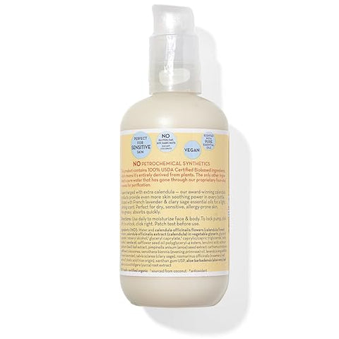 Loção de Calêndula | 100% Natural | Hidratante Suave para Pele Sensível do Bebê | Loção de Lavanda para Crianças | Amigável para Alergias | Calêndula Orgânica Aloe Vera | 100ml - California Baby
