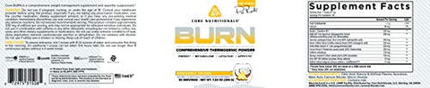 Platinum Burn Pó Termogênico Completo com Cafeína de Liberação Prolongada e Café Verde para Promover a Perda de Gordura em 50 Porções (Abacaxi) - Core Nutritionals