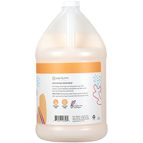 Recarga de Sabonete Líquido para as Mãos Coco Manga da Ginger Lily Farms Botanicals, 100% Vegano – 500ml
