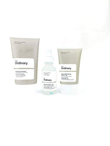 THE ORDINARY - The Ordinary – Kit Diário (3 Pçs: Limpeza de Esqualano – Ácido Hialurônico 2%% B5 – Fatores Naturais de Hidratação HA)