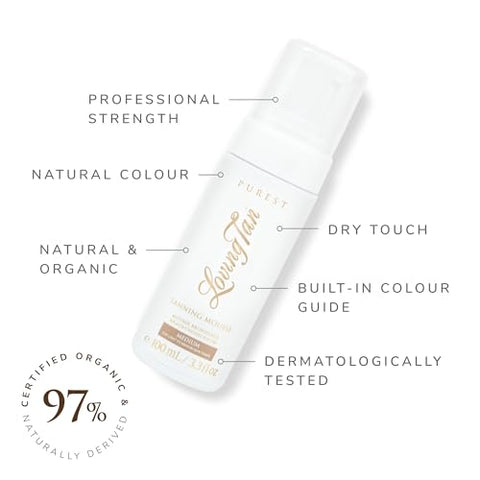 Mousse Bronzeador Puro Médio – Autobronzeador 97% Orgânico Certificado - Loving Tan