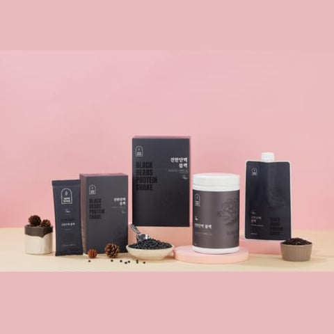 MOMMAKE - Pó de Shake de Proteína de Feijão Preto 280g – 21g de Proteína Vegetal de Gergelim Preto
