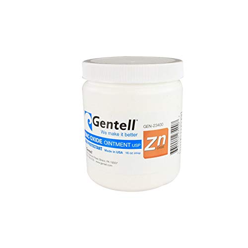 Pomada de Óxido de Zinco Gentell – 454g – Protetor de Pele | Primeiros Socorros | Alivia, Cura, Protege da Umidade | Ajuda a Prevenir Assaduras em Bebês – Pacote com 1
