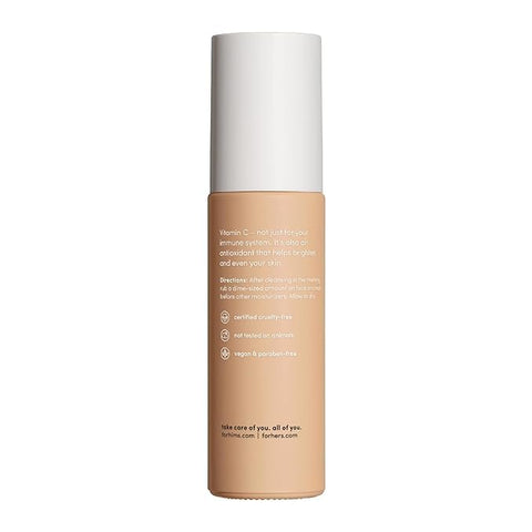 HIMS & HERS - Hims Serum Vitamina C para Homens – Ilumina Tom de Pele, Equilibra Complexão – Vitamina C, Altamente Concentrado, Leve, Fragrância Cítrica – Vegano, Cruelty-Free, Sem Parabenos – 2 Unidades