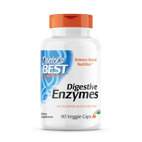 Doctor's BEST - Doctor’s BEST Enzimas Digestivas 90 Cápsulas Vegetais – Não-OGM | Marca de Produto
