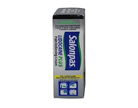 Lidocaine Plus Creme – 90g (Pacote com 3) | Alívio rápido da dor - Salonpas