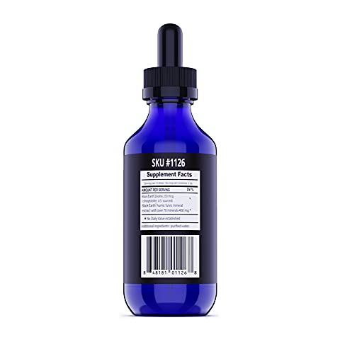 THE FOOD MOVEMENT CO. - Zeolita Negra com Ácidos Húmicos e Fúlvicos e Minerais Traços para Desintoxicação, Saúde Intestinal e Suporte Imunológico – Tamanho Econômico 120 ml Gotas Líquidas