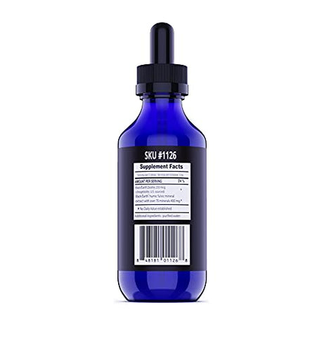 THE FOOD MOVEMENT CO. - Zeolita Negra com Ácidos Húmicos e Fúlvicos e Minerais Traços para Desintoxicação, Saúde Intestinal e Suporte Imunológico – Tamanho Econômico 120 ml Gotas Líquidas