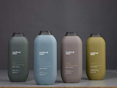 Men, Kit 3 Unidades Sabonete Líquido 532 ml Cada (Sea Surf, Cedro Cipreste, Sálvia Junípero) - Method