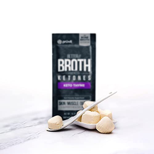 PRÜVIT - Pruvit Better Broth Keto Thyme – Suporte para Articulações, Recuperação Muscular e Melhora da Aparência de Pele e Cabelo – 20 Unidades