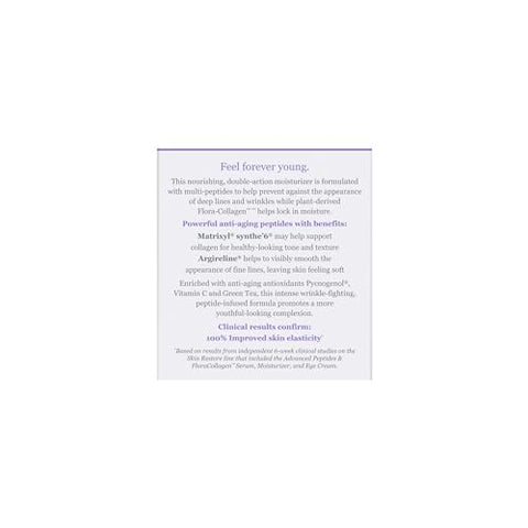 Derma E - DERMA-E Flora-Colágeno Avançado e Peptídeos Veganos – Creme Facial de Colágeno de Ação Dupla com Complexo de Peptídeos – Hidratante Facial Intensamente Hidratante para Linhas